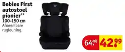 Kruidvat Bebies First autostoel pionier aanbieding