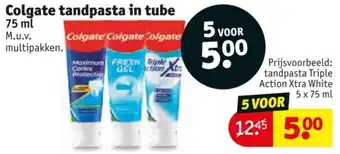 Kruidvat Colgate tandpasta in tube aanbieding