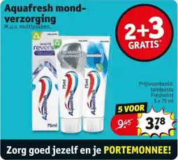 Kruidvat Aquafresh mondverzorging aanbieding