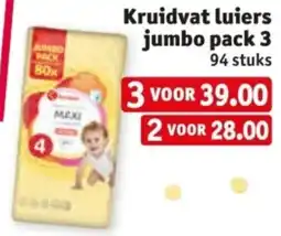 Kruidvat Kruidvat luiers jumbo pack 3 aanbieding