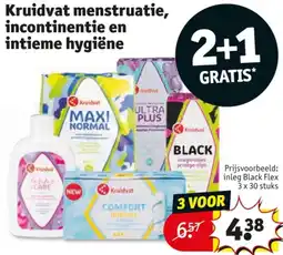 Kruidvat Kruidvat menstruatie, incontinentie en intieme hygiëne aanbieding