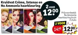 Kruidvat Kruidvat Crème, Intense en No Ammonia haarkleuring aanbieding