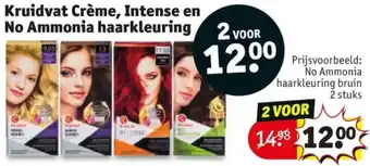 Kruidvat Kruidvat Crème, Intense en No Ammonia haarkleuring aanbieding