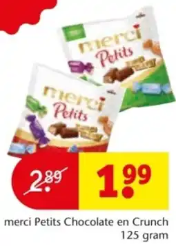 Kruidvat Merci Petits Chocolate en Crunch aanbieding