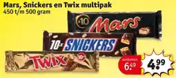 Kruidvat Mars, Snickers en Twix multipak aanbieding