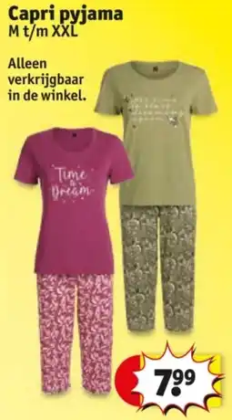 Kruidvat Capri pyjama aanbieding