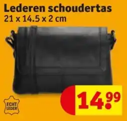 Kruidvat Lederen schoudertas aanbieding