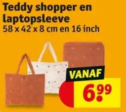 Kruidvat Teddy shopper en laptopsleeve aanbieding