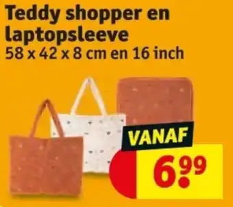 Kruidvat Teddy shopper en laptopsleeve aanbieding