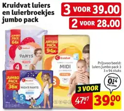 Kruidvat Kruidvat luiers en luierbroekjes jumbo pack aanbieding