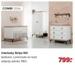 Baby-Dump Interbaby Strips Wit aanbieding