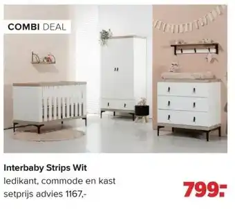 Baby-Dump Interbaby Strips Wit aanbieding