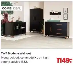 Baby-Dump TWF Modena Walnoot aanbieding
