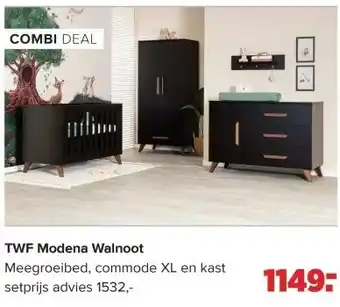 Baby-Dump TWF Modena Walnoot aanbieding