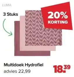 Baby-Dump Multidoek Hydrofiel aanbieding