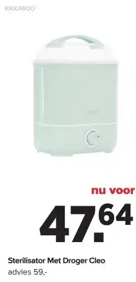 Baby-Dump Sterilisator Met Droger Cleo aanbieding