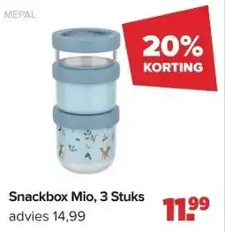 Baby-Dump Snackbox Mio aanbieding