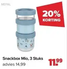 Baby-Dump Snackbox Mio aanbieding