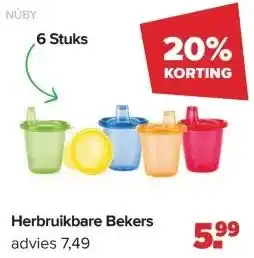 Baby-Dump Herbruikbare Bekers aanbieding