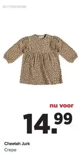 Baby-Dump Cheetah Jurk Crepe aanbieding