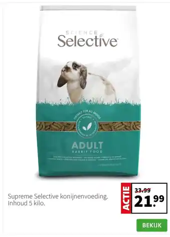 Intratuin Supreme Selective konijnenvoeding. Inhoud 5 kilo. aanbieding