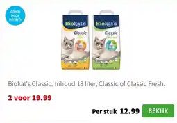 Intratuin Biokat's Classic. Inhoud 18 liter, Classic of Classic Fresh. aanbieding