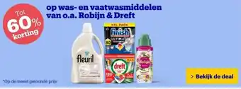 Bol.com Was en vaatwasmiddelen van o.a. Robijn & Dreft aanbieding