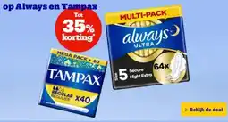 Bol.com op Always en Tampax aanbieding