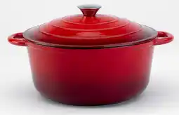 Bol.com Relance Le beausette braadpan met druppeldeksel - Ø 28 cm - gietijzer - rood aanbieding