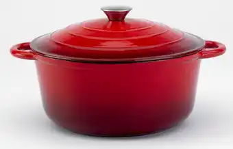 Bol.com Relance Le beausette braadpan met druppeldeksel - Ø 28 cm - gietijzer - rood aanbieding