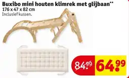 Kruidvat Buxibo mini houten klimrek met glijbaan aanbieding