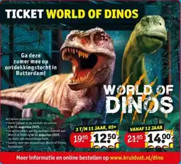 Kruidvat Ticket world of dinos aanbieding