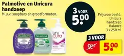 Kruidvat Palmolive en Unicura handzeep aanbieding
