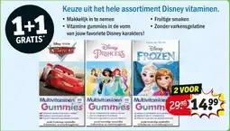 Kruidvat Keuze uit het hele assortiment Disney vitaminen aanbieding