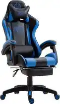 Bol.com CLP Ignite - Bureaustoel - Kunstleer zwart/blauw aanbieding