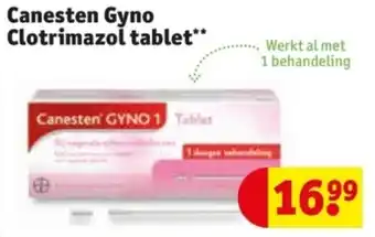 Kruidvat Canesten Gyno Clotrimazol tablet aanbieding