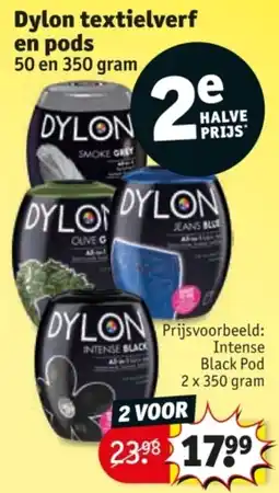 Kruidvat Dylon textielverf en pods aanbieding