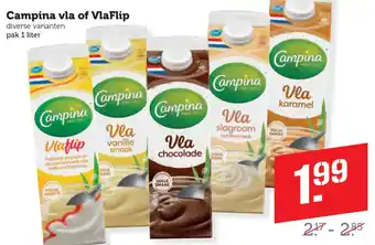 Coop Campina vla of VlaFlip aanbieding