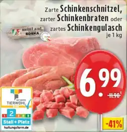 Edeka DE Zarte Schinkenschnitzel, zarter Schinkenbraten oder, zartes Schinkengulasch aanbieding