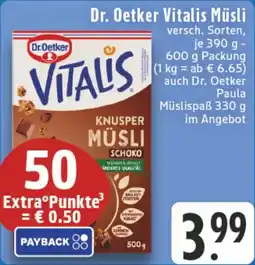 Edeka DE Dr. Oetker Vitalis Müsli aanbieding