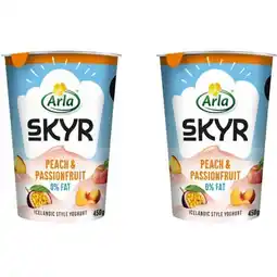 Albert Heijn Arla Skyr perzik en passievrucht 2-pack aanbieding