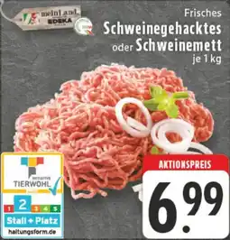 Edeka DE Frisches Schweinegehacktes oder Schweinemett aanbieding