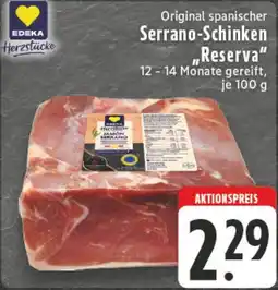 Edeka DE Original spanischer Serrano-Schinken Reserva aanbieding