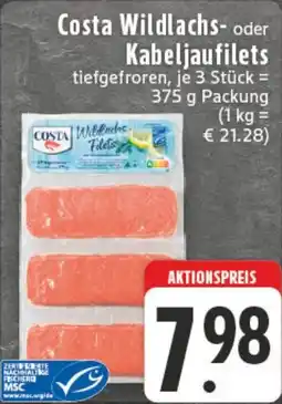 Edeka DE Costa Wildlachs oder Kabeljaufilets aanbieding