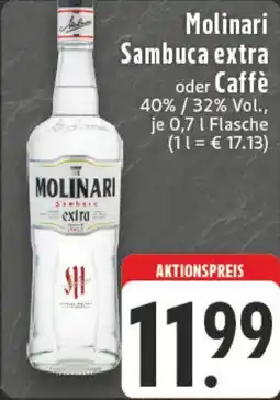 Edeka DE Molinari Sambuca extra oder Caffè aanbieding