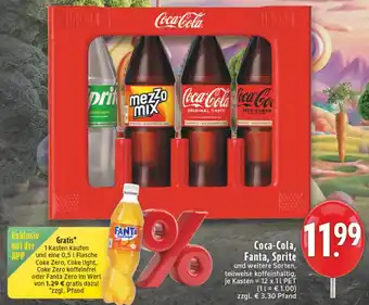 Edeka DE Coca Cola, Fanta, Sprite aanbieding