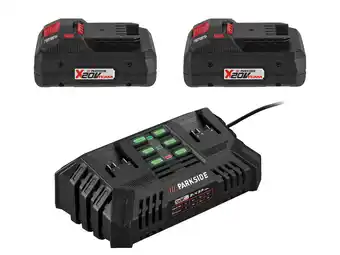 Lidl PARKSIDE PERFORMANCE Set van 2 smart accu's 20 V - 4 Ah en 1 acculader - 4,5 A aanbieding