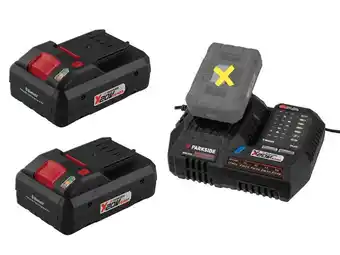 Lidl PARKSIDE PERFORMANCE 2 Smart accu's 20 V - 4 Ah en smart acculader 20 V - 12 A aanbieding
