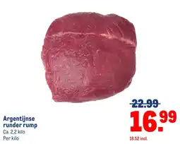 Makro Argentijnse runder rump aanbieding