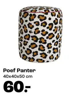 Kwantum Poef Panter aanbieding